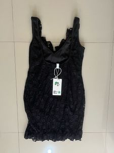 Elegant Black Lace Mini Dress