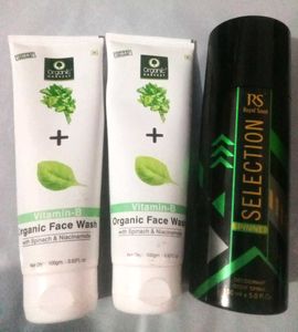 (2)Organic Harvest Face Wash + (1) Deodorant Free