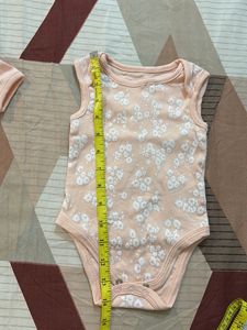 2-Pack Peach Floral Baby Bodysuits