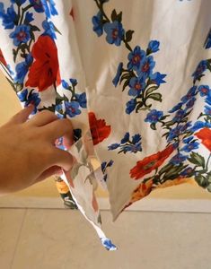 Tie Up Sleeves Floral Dress