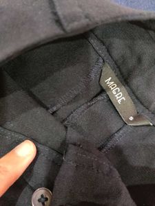High Waist Korean Trouser Midnight Blue
