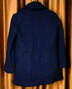 Navy Blue Wool Blend Peacoat Size 36 inches 2 Pock