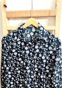 Fine Cotton Black Printed Shirt Size-36