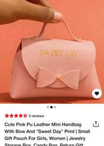 Pink &#39;Sweet Day&#39; Mini Top Handle Bag