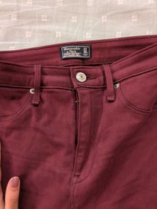 Abercrombie & Fitch Burgundy Jeggings