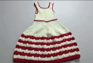 Red &amp; White Crochet Dress