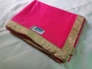 Golden Border Net Saree 😍