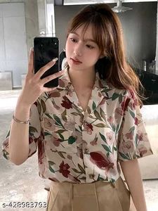 Floral Print Women's Shirt