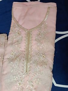 Elegant Pink Kurta Set Suit Piece