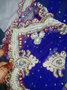 Zardozi Pearl Work Saree With Patticote Rarely Us