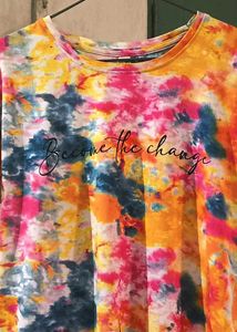 Colorful Tie-Dye Graphic Tee