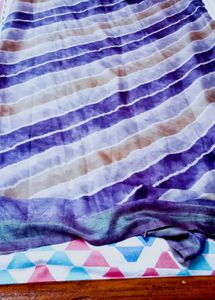 Striped Purple &amp; Brown Saree Pack Of 3
