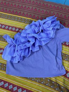 Ruffled Lilac Top