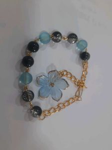 Beaded Flower Charm Bracelet