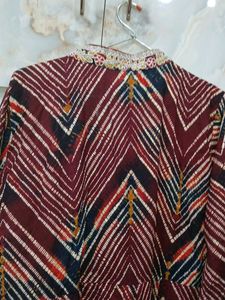 Maroon Anarkali Set