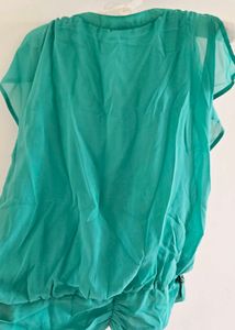 Aqua Button-Down Top