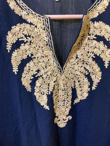 Embroidered Navy Tunic