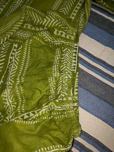 Green Printed Kurta Set