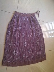 Floral Print Midi Skirt size L