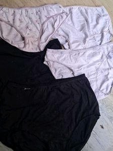 Five Pure Cotton  Panty  In Imported Fabric