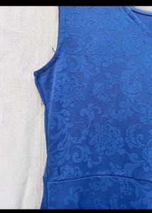 Blue Fit &amp; Flare Dress