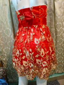 Red &amp; Gold Party Dress