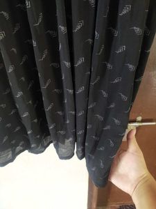 Chic Black Print Dress