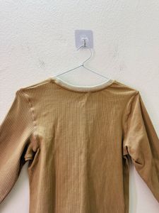 Tan Long Sleeve Top