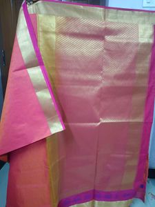 Pink &amp; Gold Silk Saree