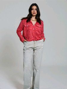 Red Button-Down Shirt