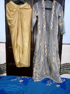 Dhoti Indo Western Dress With Cape ✨