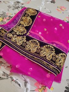 Pink Festive Duppata