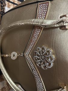 Vintage Gold Embellished Handbag