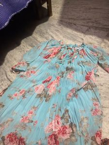 Floral Chiffon Off-Shoulder Dress
