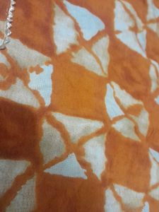 Orange &amp; White Patterned Top