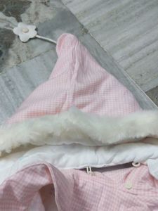 Adorable Pink Baby Pancho