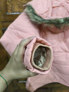 Pink Padded Jacket with Hood