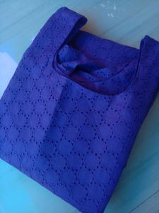 New Elegant Blue Hakoba Kurta