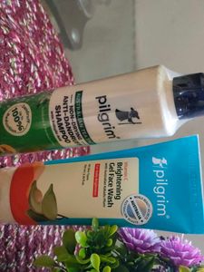 combo of 2 pack  pilgrim shampoo and face wash