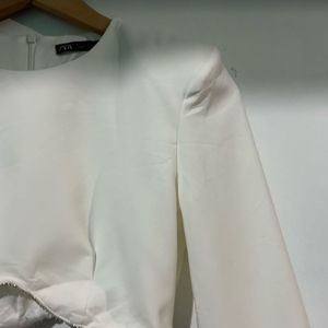 Zara padded shoulder top