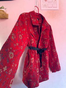 Floral Red Jacket