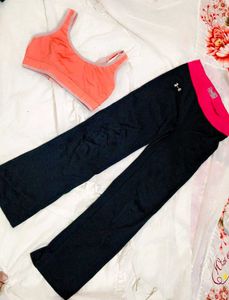 Black Track Pants With Sports Bra