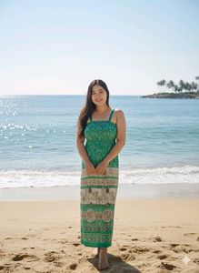 Bohemian Green Maxi Dress