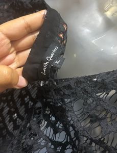 Latin Quaters Women’s Black Lace / Net Top