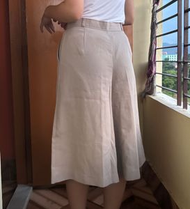 Beige Culottes Pants