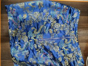 SHEIN Chinese Dragon Jacquard Satin Skirt