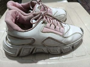 COMBO of white sneekers and pink/white sneeker