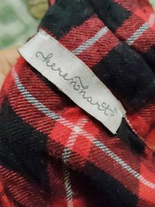 Red &amp; Black Plaid Flannel Shirt