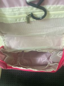Pink Checkered Toiletry Bag
