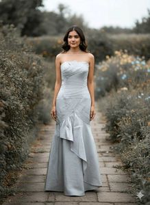 Elegant Silver Formal Gown